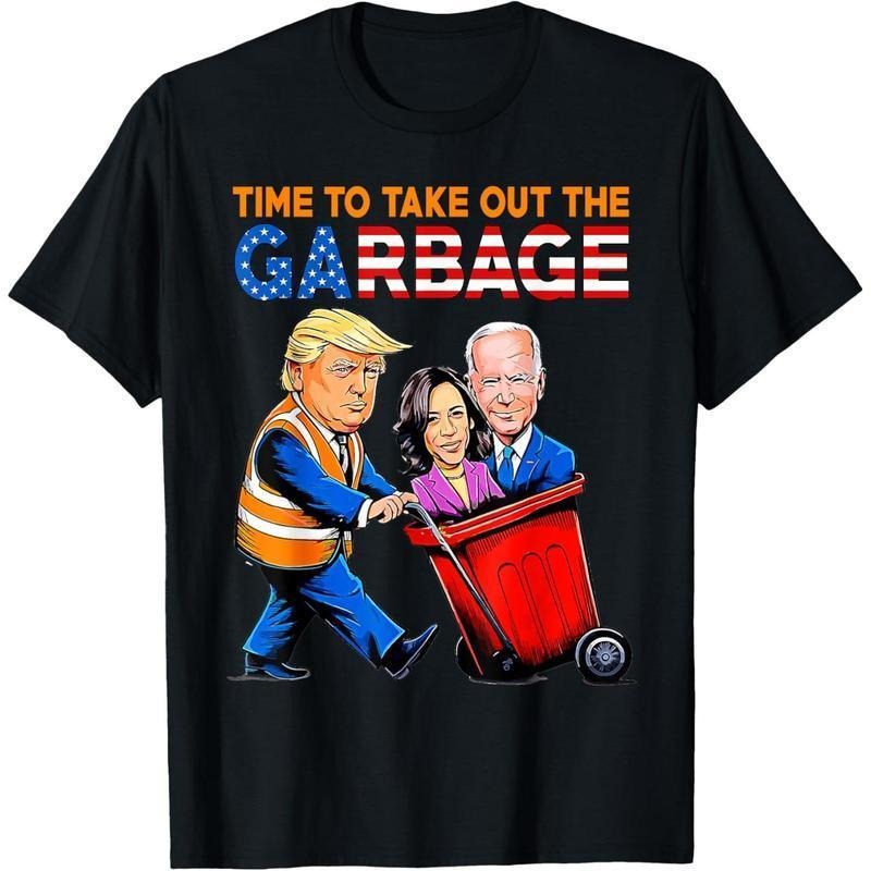Garbage For Trump 2024 Shirt Time to take out Garbage Biden T-Shirt Hoodie, Sweatshirt | PodTeesHub.com