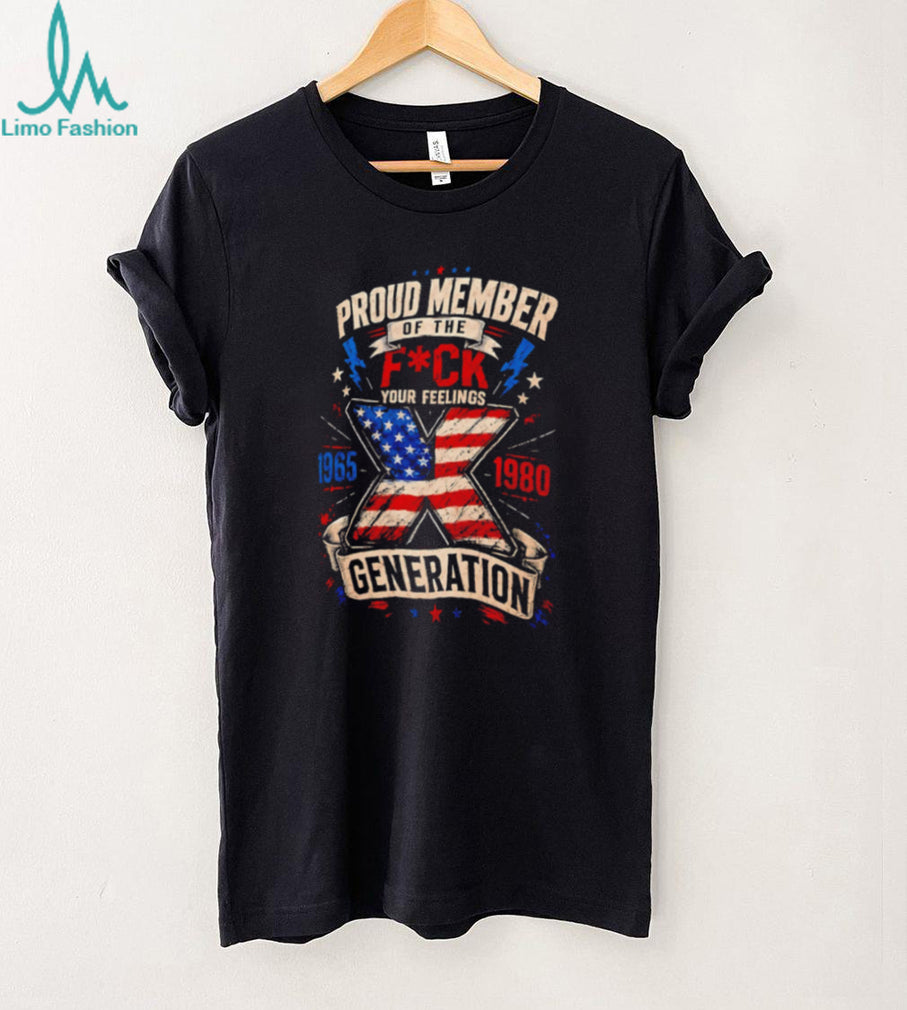 Generation X Proud Member American Flag Patriotic T Shirt