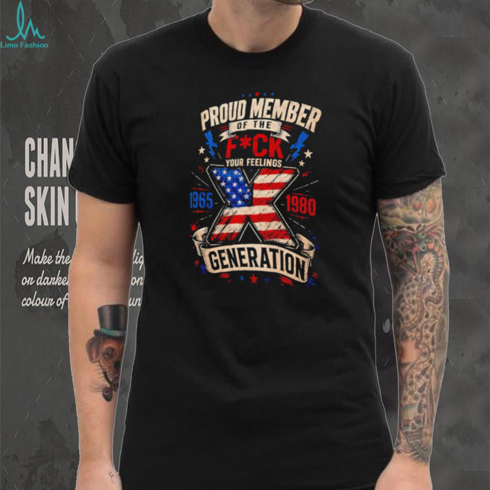 Generation X Proud Member American Flag Patriotic T Shirt