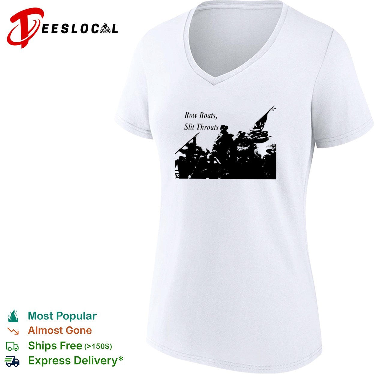 George Washington Delaware Crossing Row Boats Slit Throats shirt