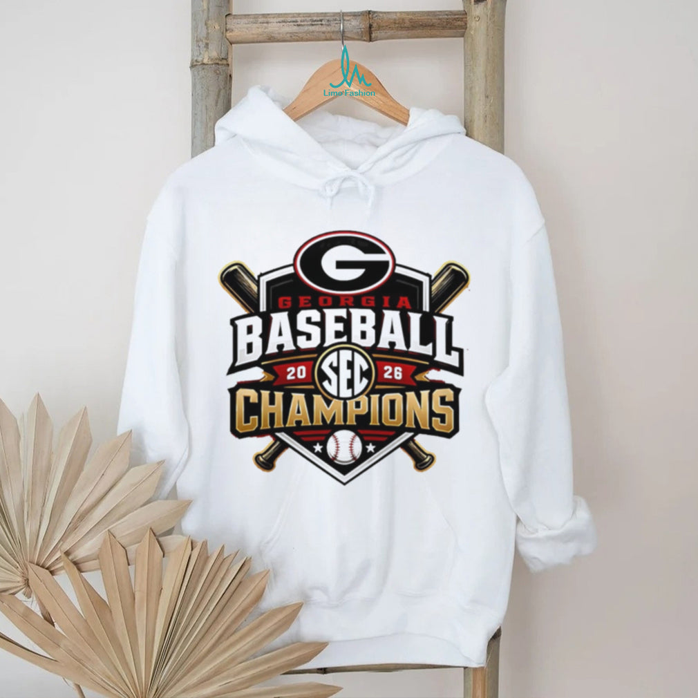 Georgia Bulldogs 2026 Baseball SEC Champions Shield T Shirt