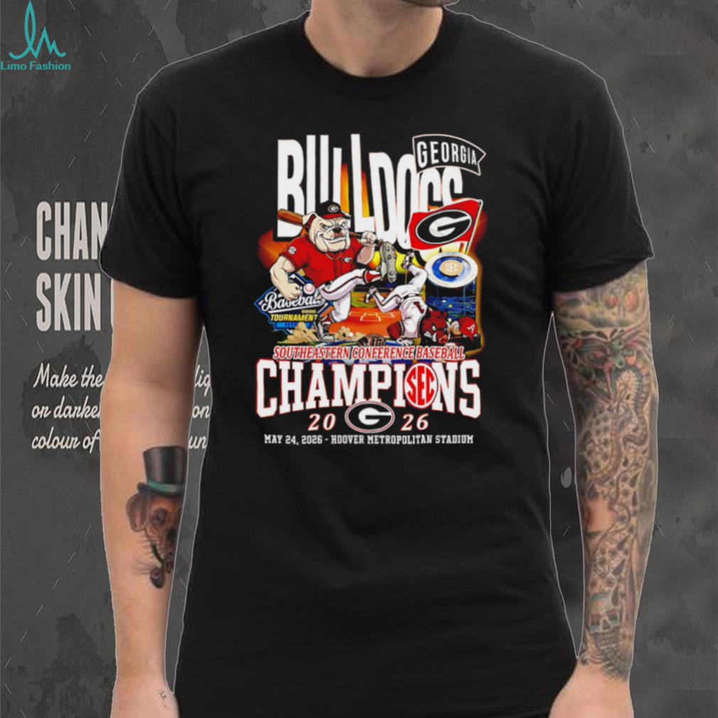 Georgia Bulldogs Baseball SEC Champions 2026 Celebration T Shirt