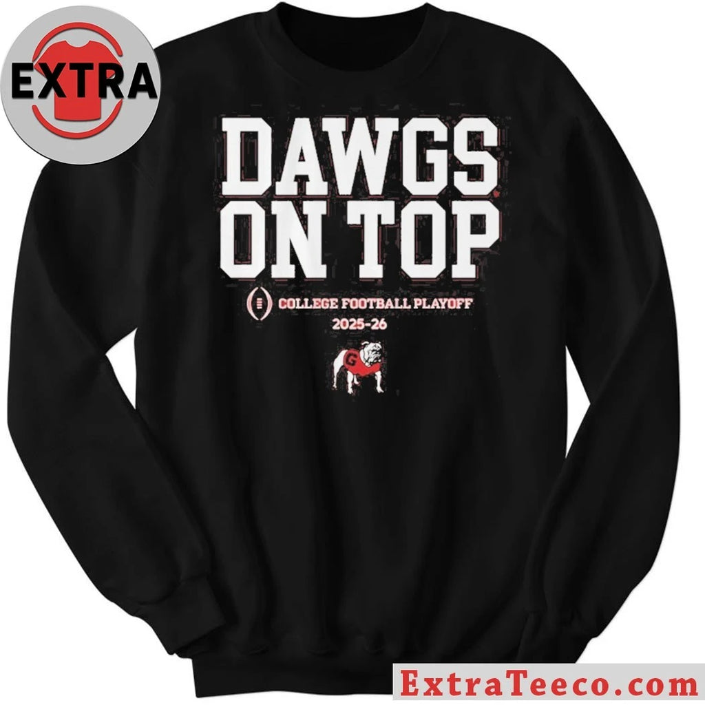Georgia Bulldogs Dawgs On Top College Football Playoff – CFP 2025-26 Season Logo Shirt