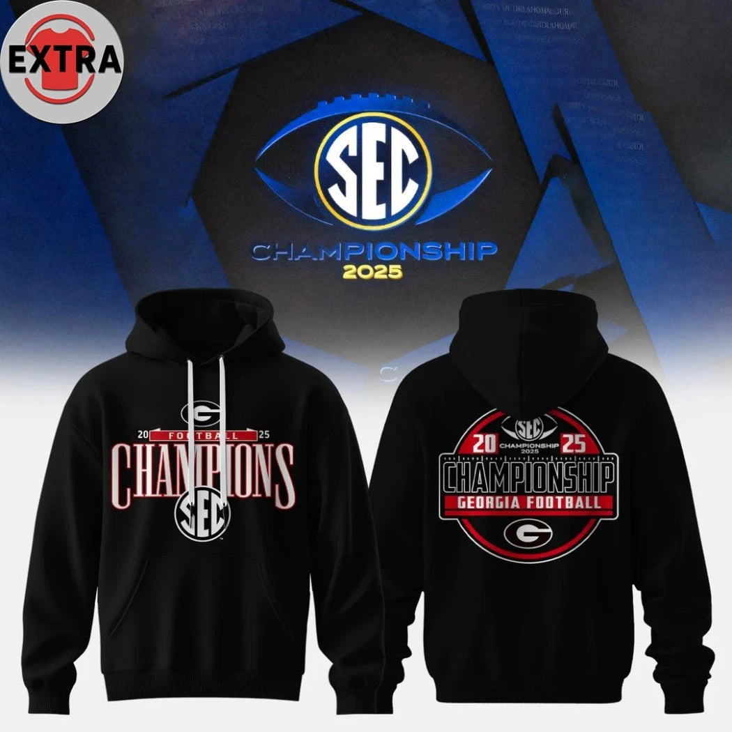 Georgia Bulldogs SEC Champions 2025 Logo Two Sided Shirt