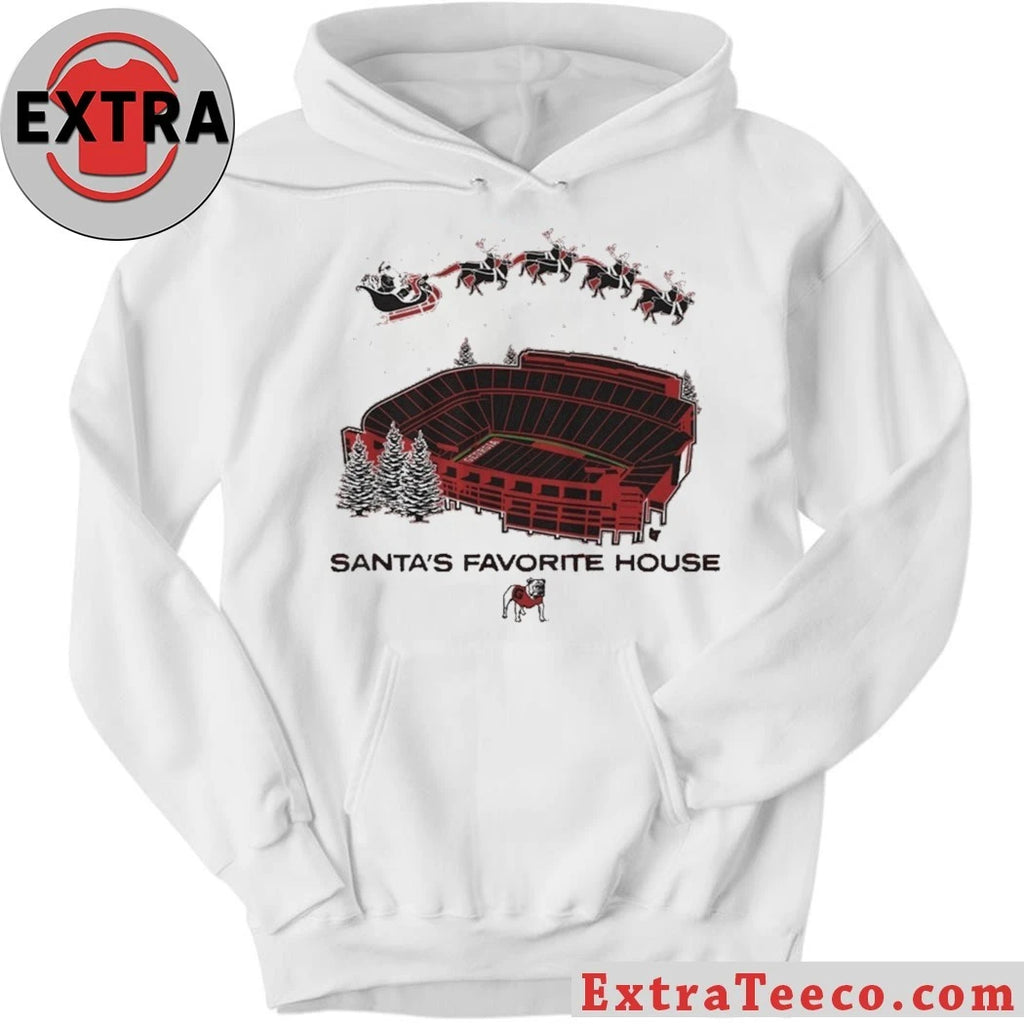 Georgia Bulldogs Santa’s Favorite House Shirt Georgia Xmas Logo Tee