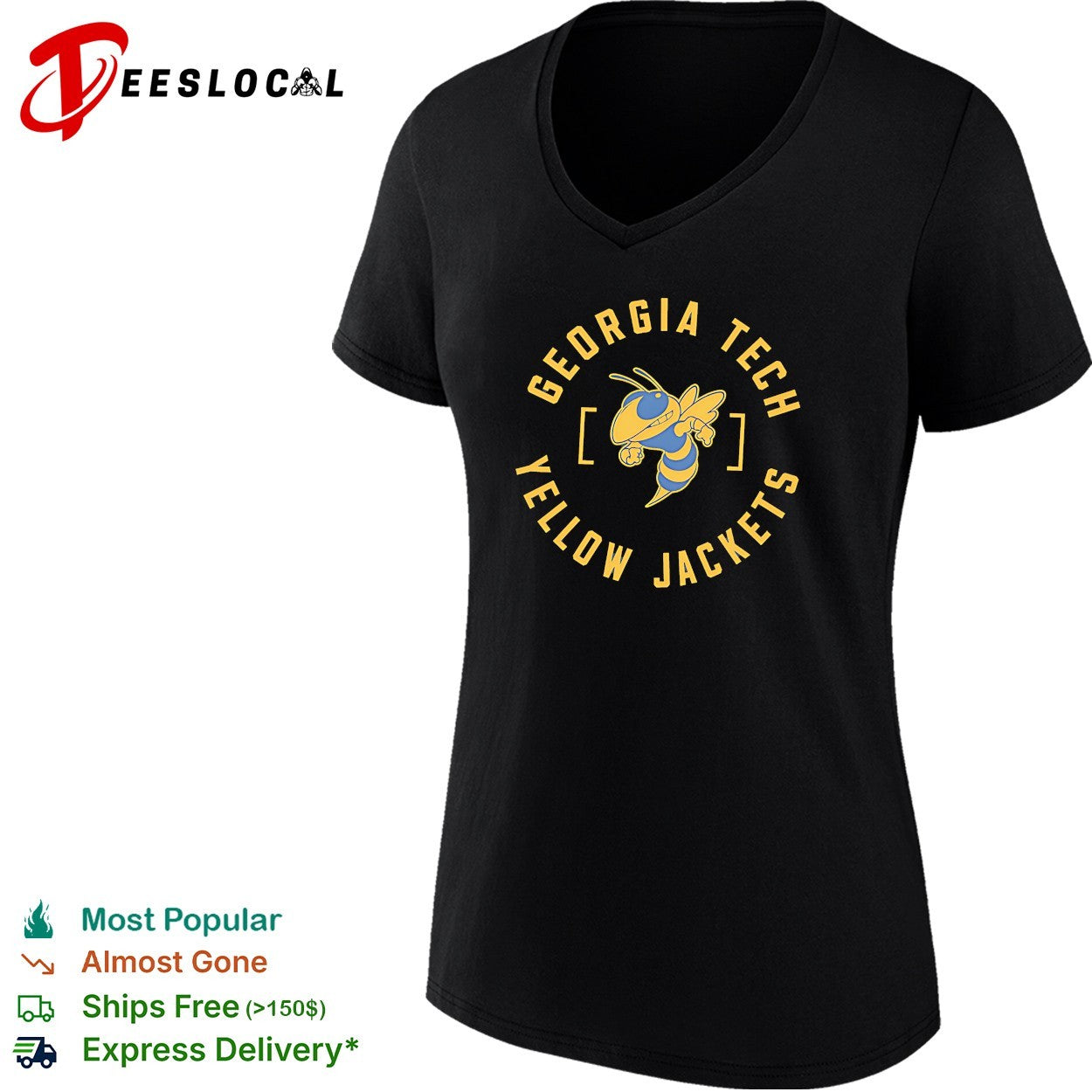 Georgia Tech Yellow Jackets wasp logo retro shirt