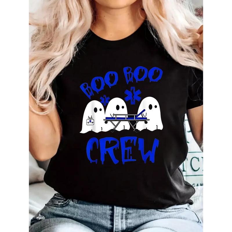 Ghost EMS EMT Paramedic Nurse Halloween Cotton T-shirt Hoodie, Sweatshirt | PodTeesHub.com