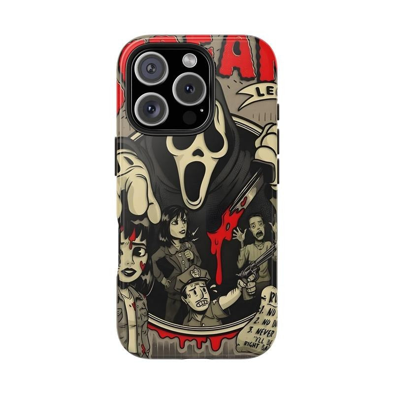 Ghostface Phone Case, Classic Horror Film Phone Protector, Scary & Trendy Tech Accessory, Great for Halloween & Thriller...