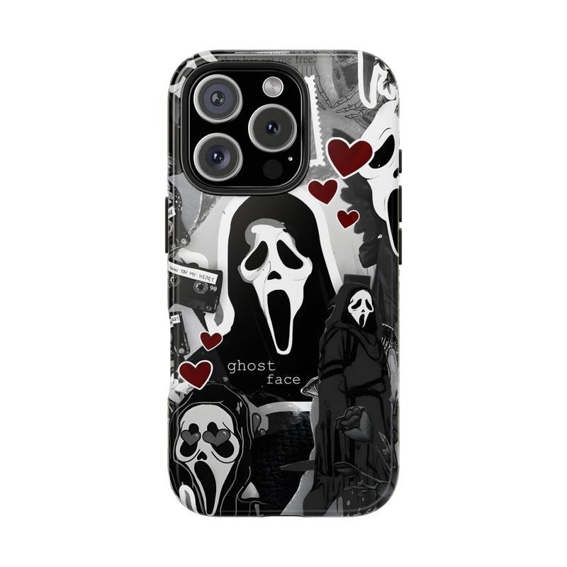 Ghostface Phone Case, Classic Horror Film Phone Protector, Scary & Trendy Tech Accessory, Great for Halloween & Thriller...