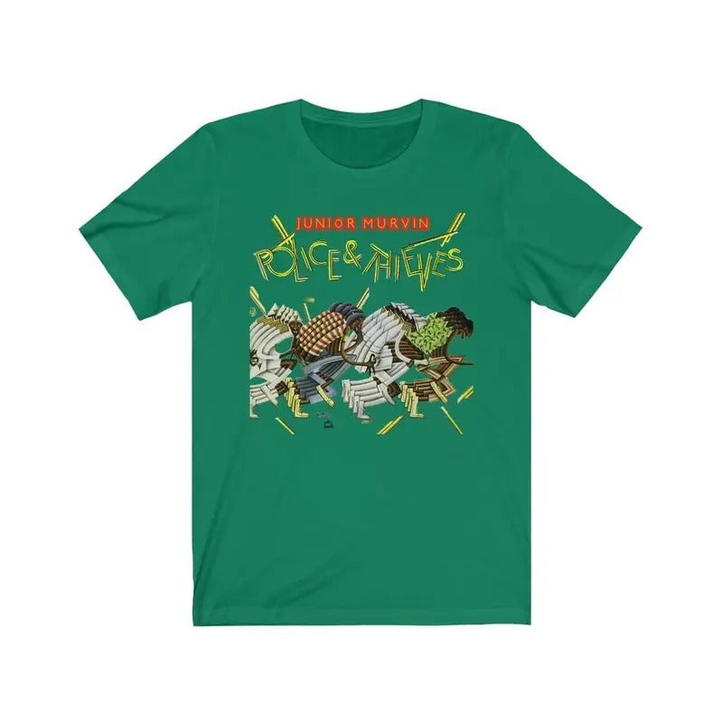 Band Tees for Men / Reggae Music T-Shirt / Police & Thieves Vintage Design Graphic Tee / Unisex Musical tshirt / Gift For...