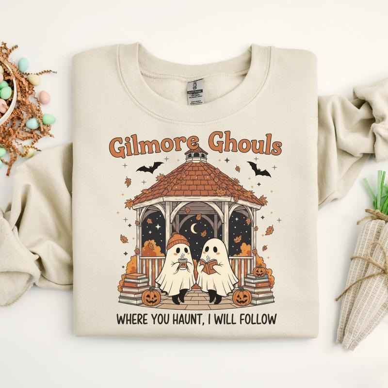 Gilmore Ghouls Sweatshirt Hoodie Halloween Fall Vibes Autumn Festival Shirt Spooky Gilmore Girls Fan Crewneck Halloween...