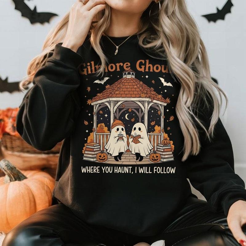 Gilmore Ghouls Sweatshirt, Halloween Fall Vibes Shirt, Autumn Festival Shirt, Spooky Gilmore Girls Fan Crewneck,...