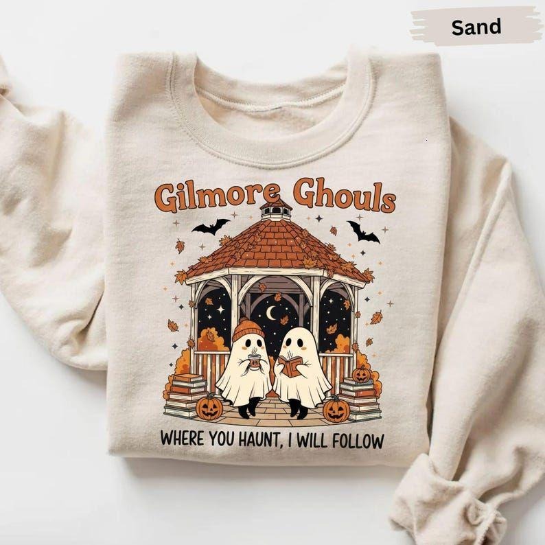Gilmore Ghouls Sweatshirt, Halloween Fall Vibes T-shirt, Autumn Festival Shirt, Spooky Gilmore Girls Fan Crewneck,...
