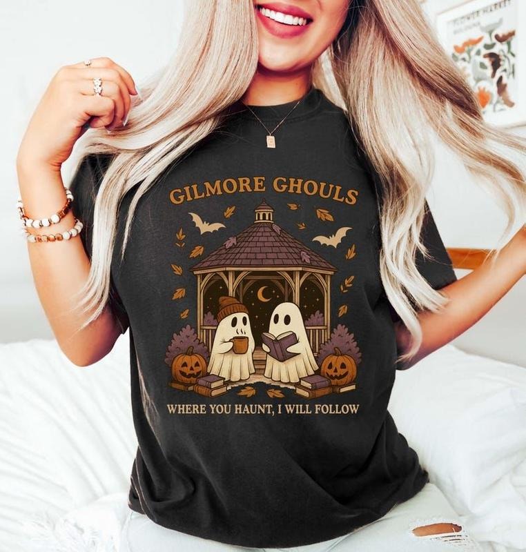 Gilmore Ghouls T-Shirt, Where You Haunt I Will Follow Sweatshirt, Cute Ghost Halloween Tee, Spooky Fall Shirt, Autum...