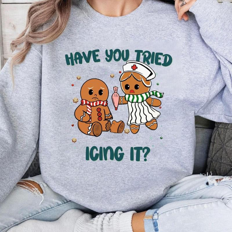 Gingerbread Nurse Christmas Sweatshirt
