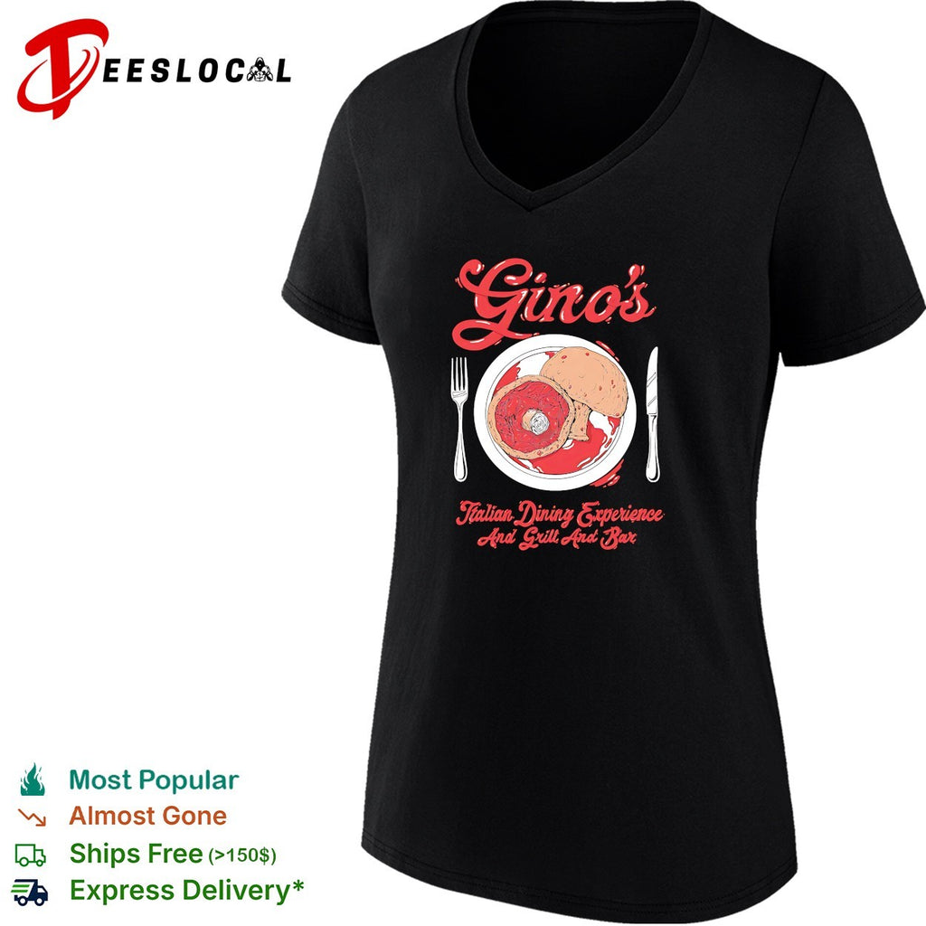 Gino’s Italian dining grill and bar food plate shirt