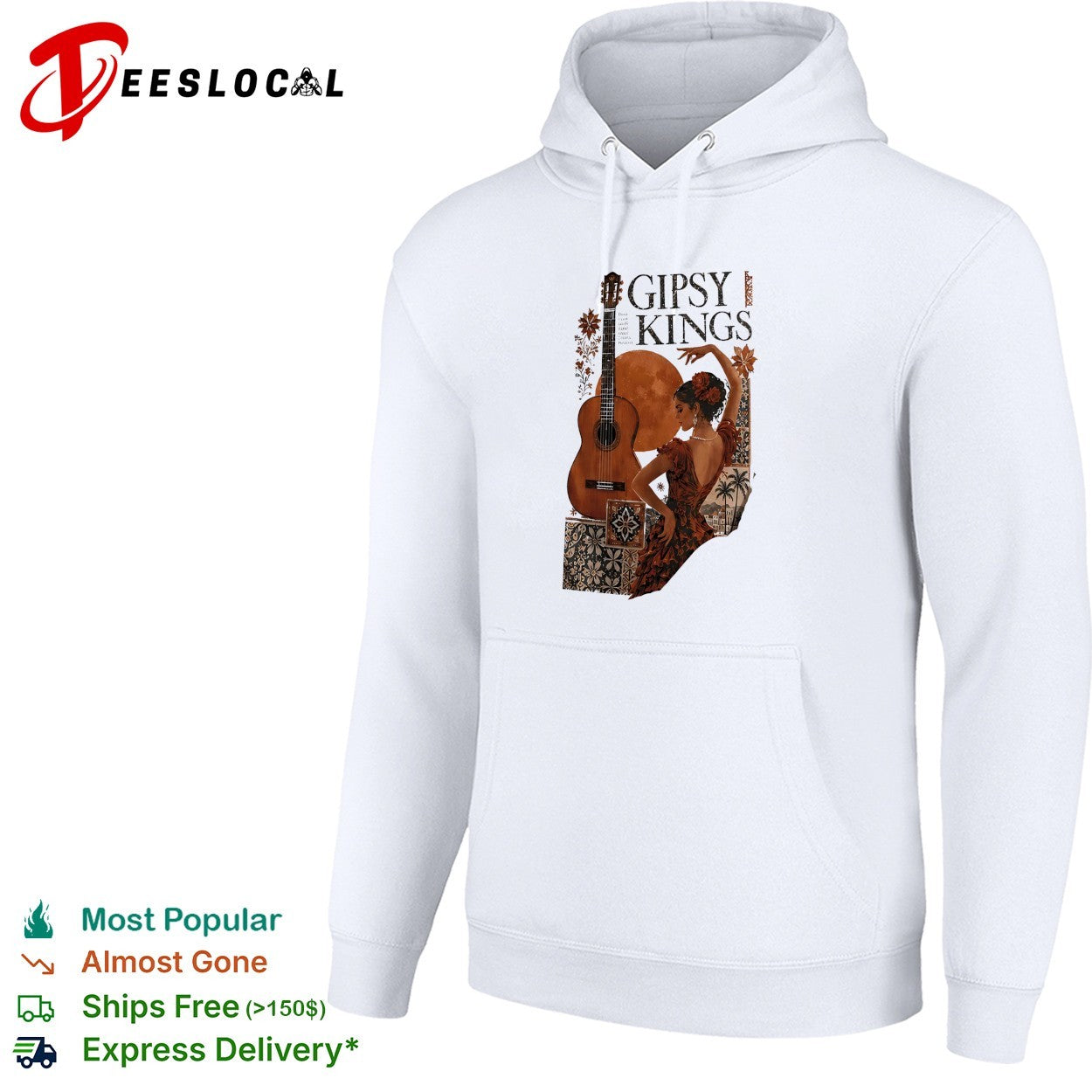 Gipsy Kings flamenco dancer acoustic guitar shirt