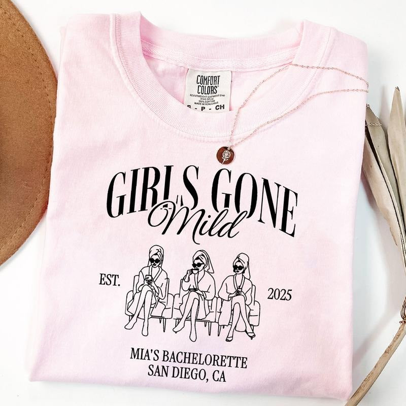 Girls Gone Mild Bach Comfort Colors Shirts, Girls Gone Mild Bachelorette, Girls Night In Shirt, Bridal Party Gift,...