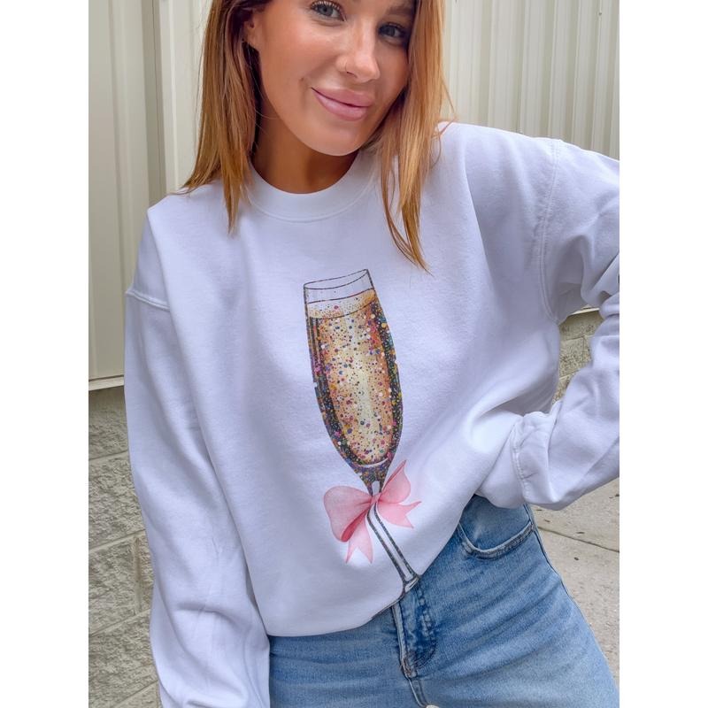 Glitter Champagne Graphic Top T-Shirts, Hoodie, Sweatshirt | PodTeesHub.com