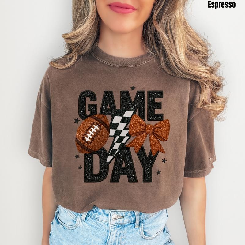 Glittery Game Day Comfort Colors T-Shirt 'NLB' Hoodie, Sweatshirt | PodTeesHub.com