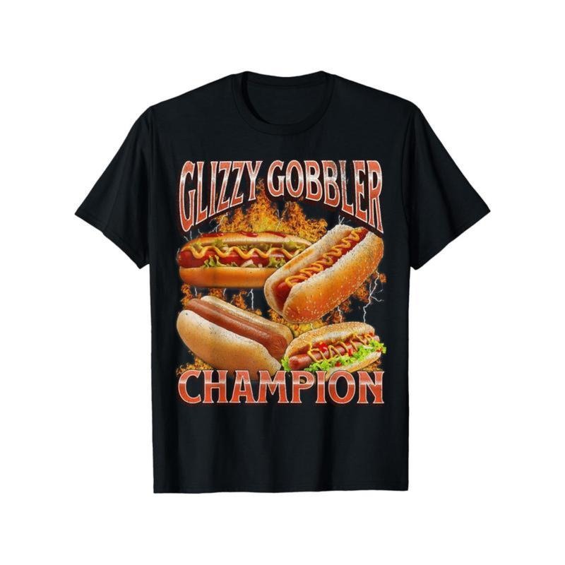 Glizzy Gobbler Fun Vienna Hot Dog Meme Bootleg Pattern T-shirt, Gift for Men Women Mom and Dad Friends Themselves Hoodie,...