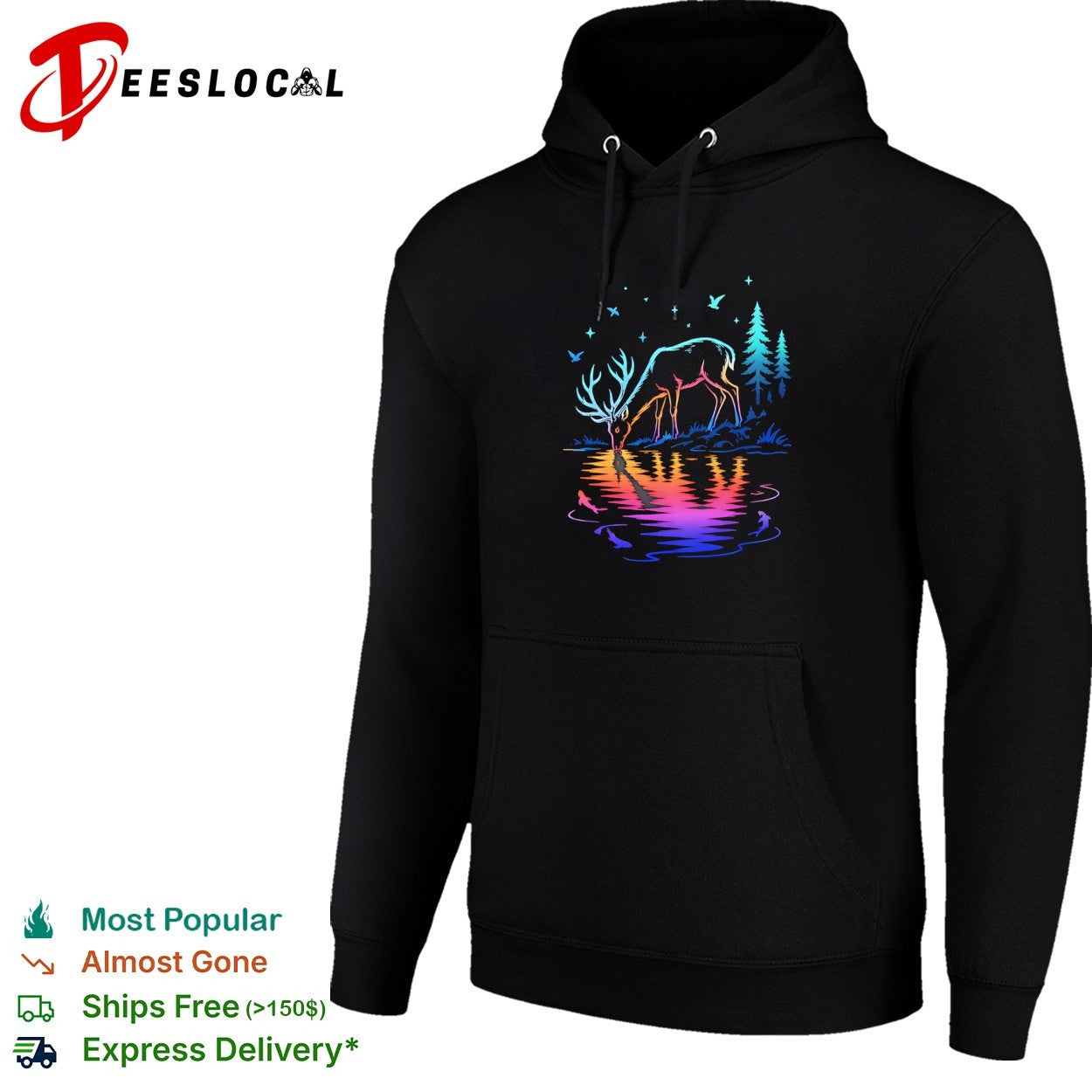 Glowing Deer By The Water Nature Lover’s shirt