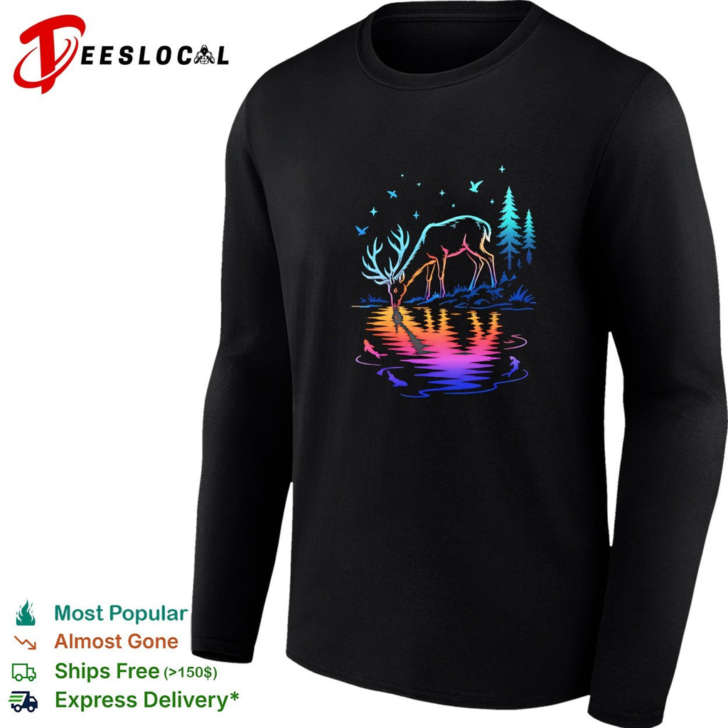 Glowing Deer By The Water Nature Lover’s shirt