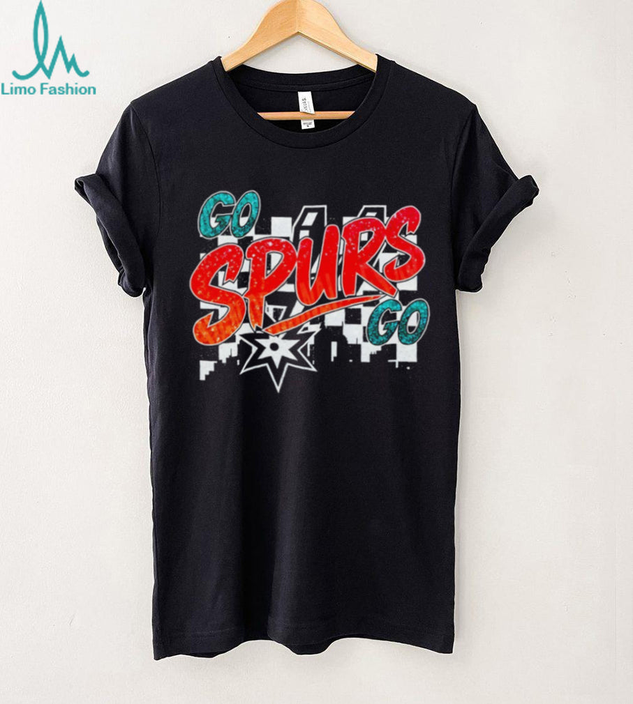 Go Spurs Go glitter San Antonio Spurs Basketball NBA 2026 graffiti shirt