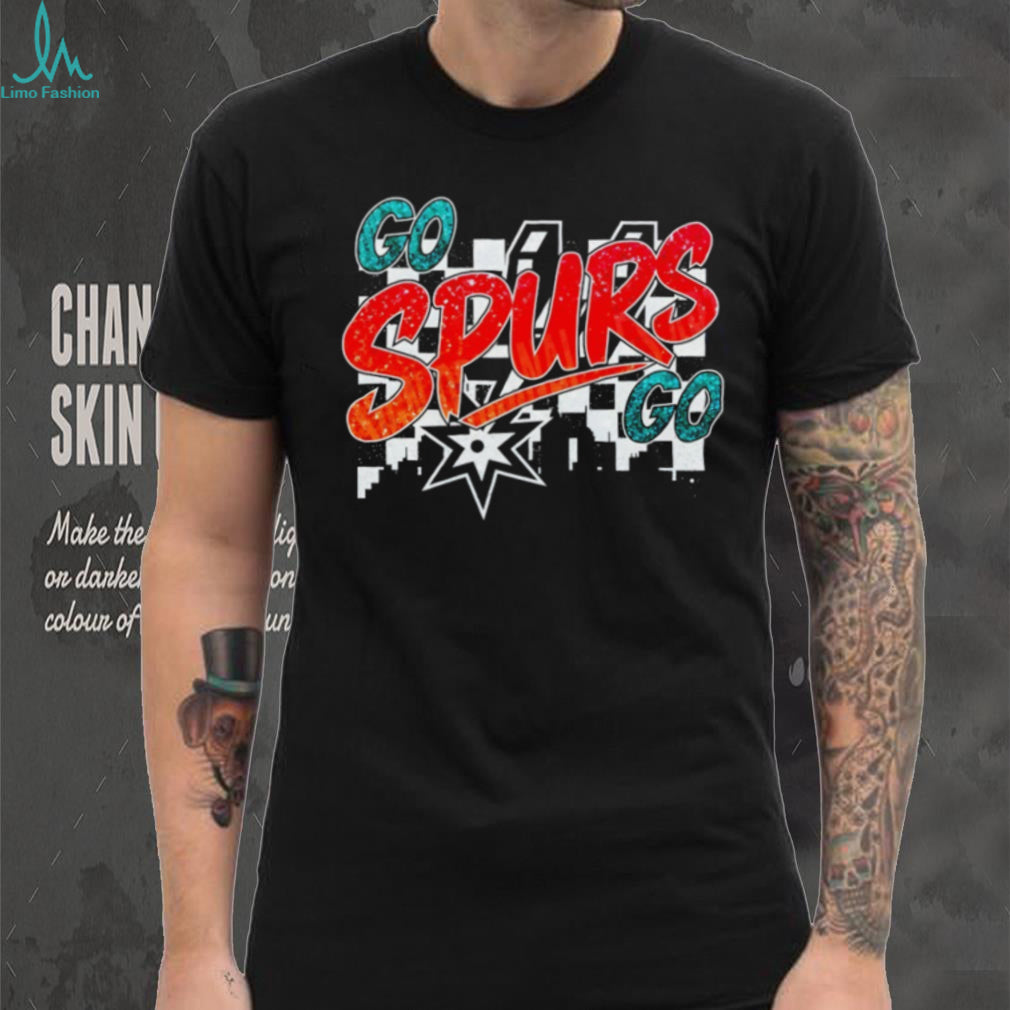 Go Spurs Go glitter San Antonio Spurs Basketball NBA 2026 graffiti shirt