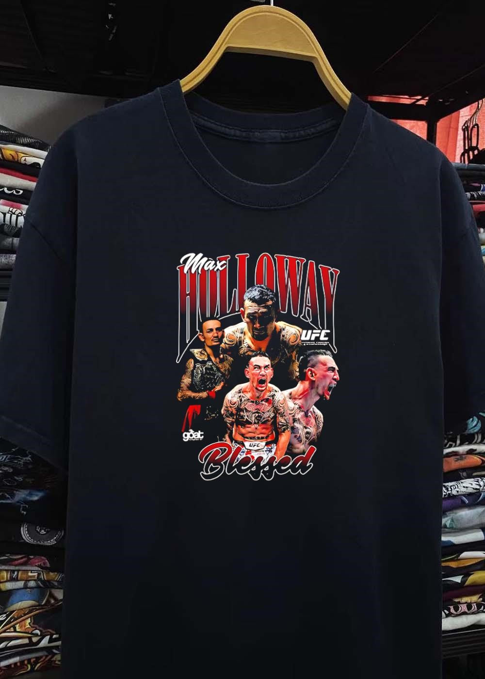 Goat Max Holloway Blessed UFC shirt