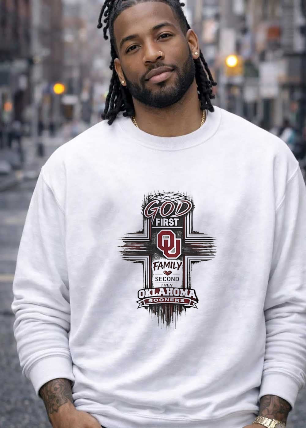 God First Family Second Then Oklahoma Sooners OU Team Shirt