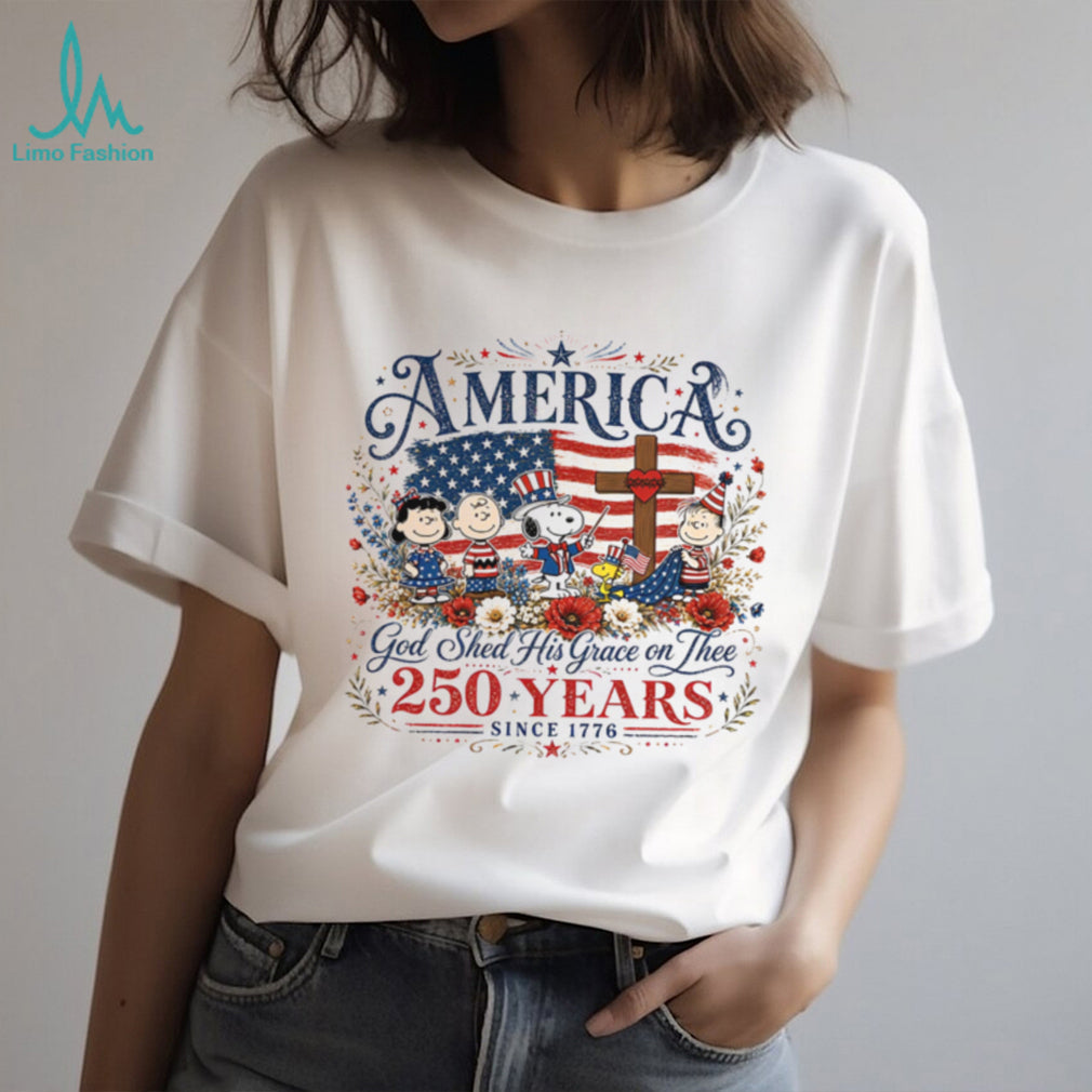 God Shed His Grace America 250 Years Christian Patriotic Shirt