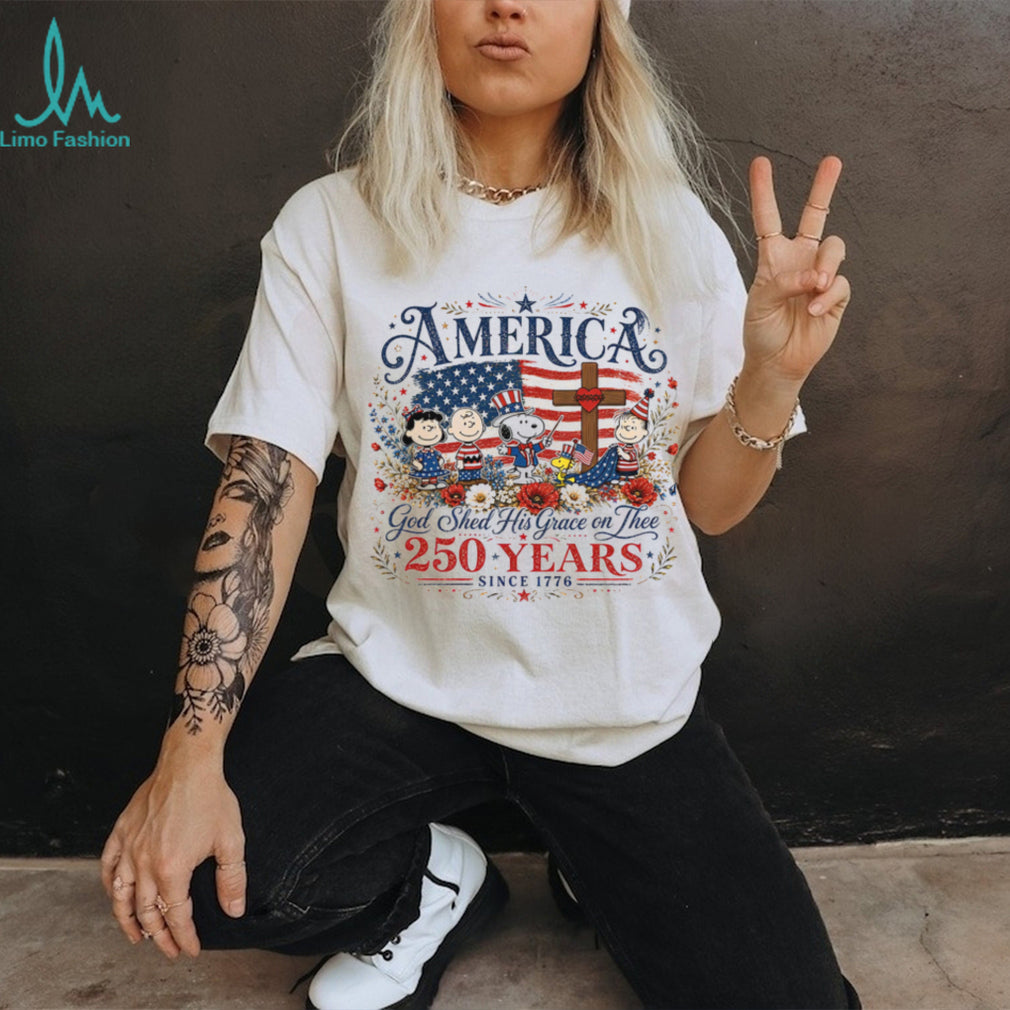 God Shed His Grace America 250 Years Christian Patriotic Shirt