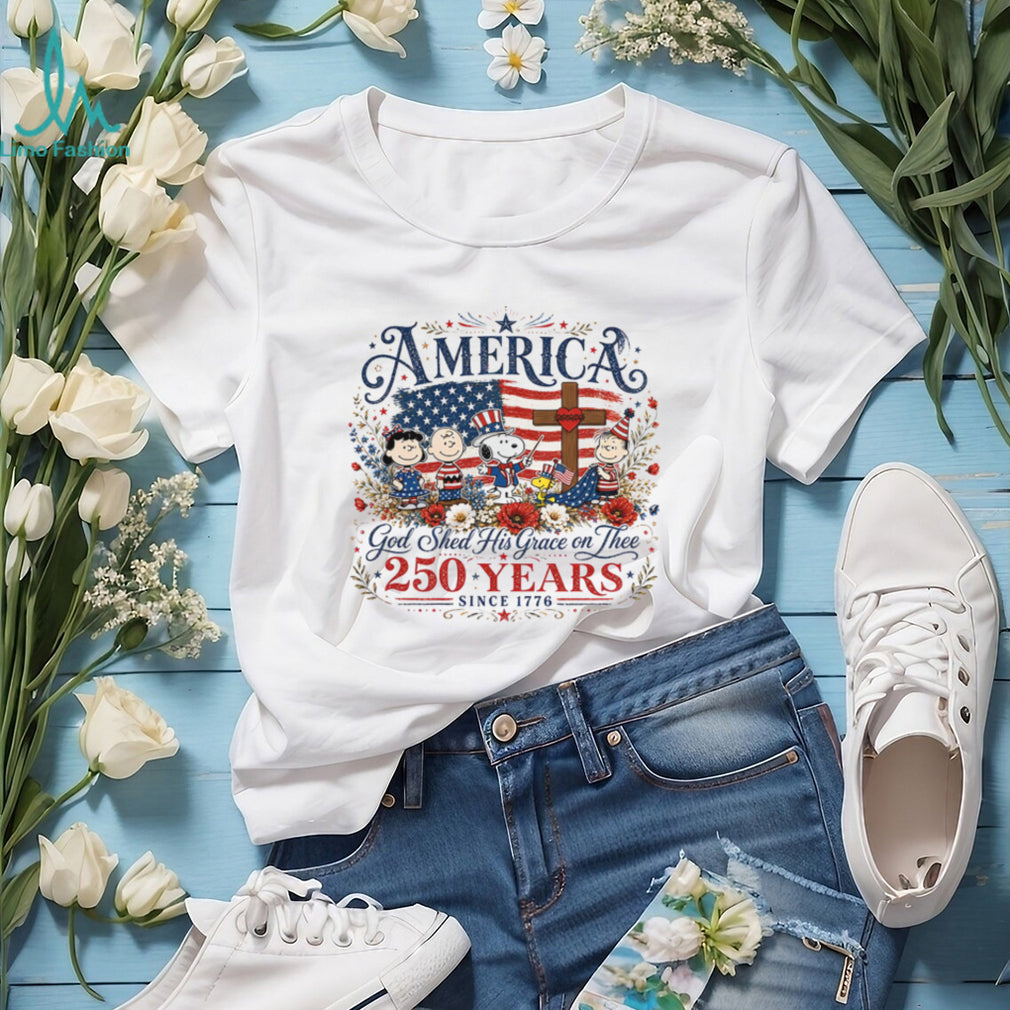 God Shed His Grace America 250 Years Christian Patriotic Shirt