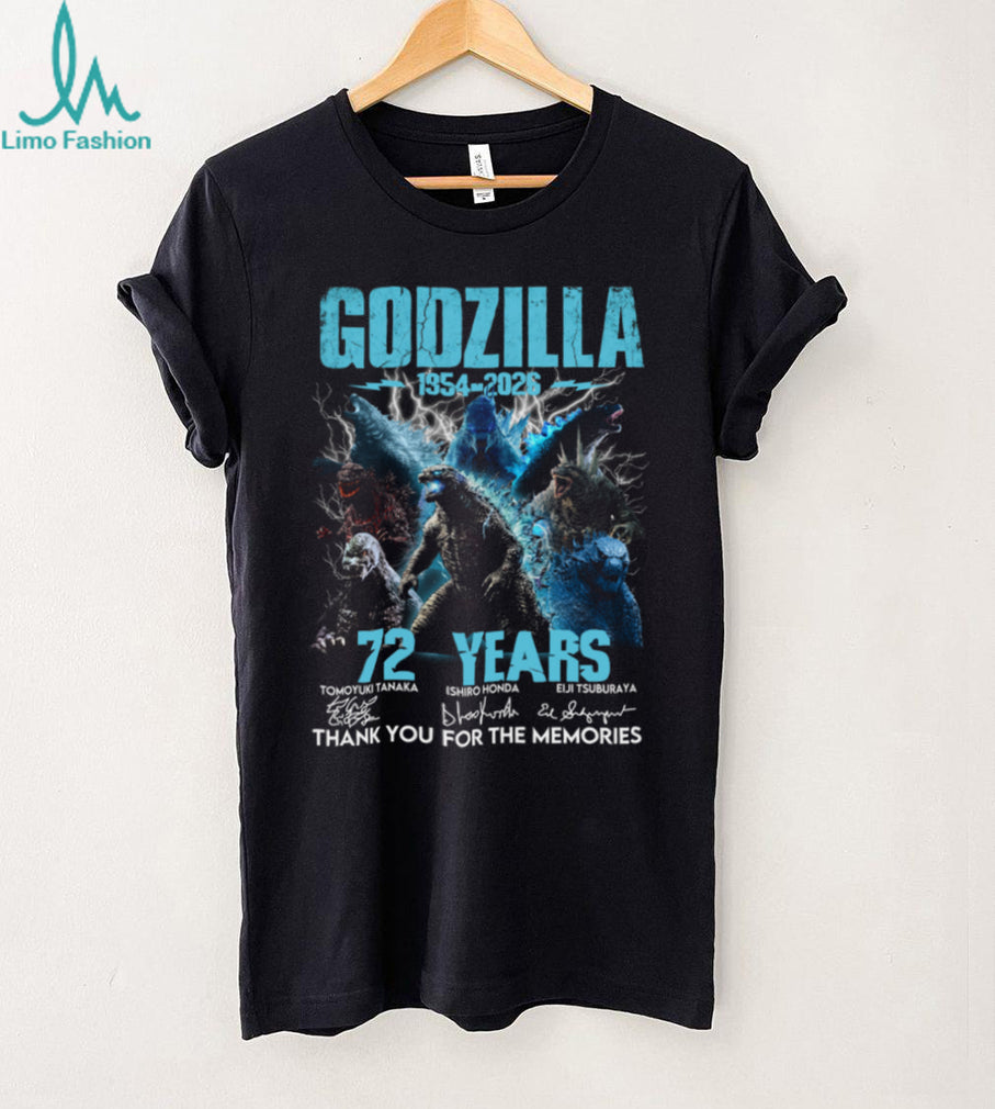 Godzilla 72 Years 1954 2026 Memorial Signature Movie Shirt
