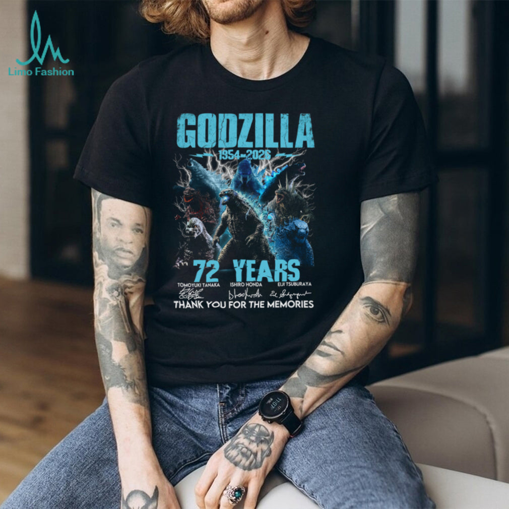 Godzilla 72 Years 1954 2026 Memorial Signature Movie Shirt
