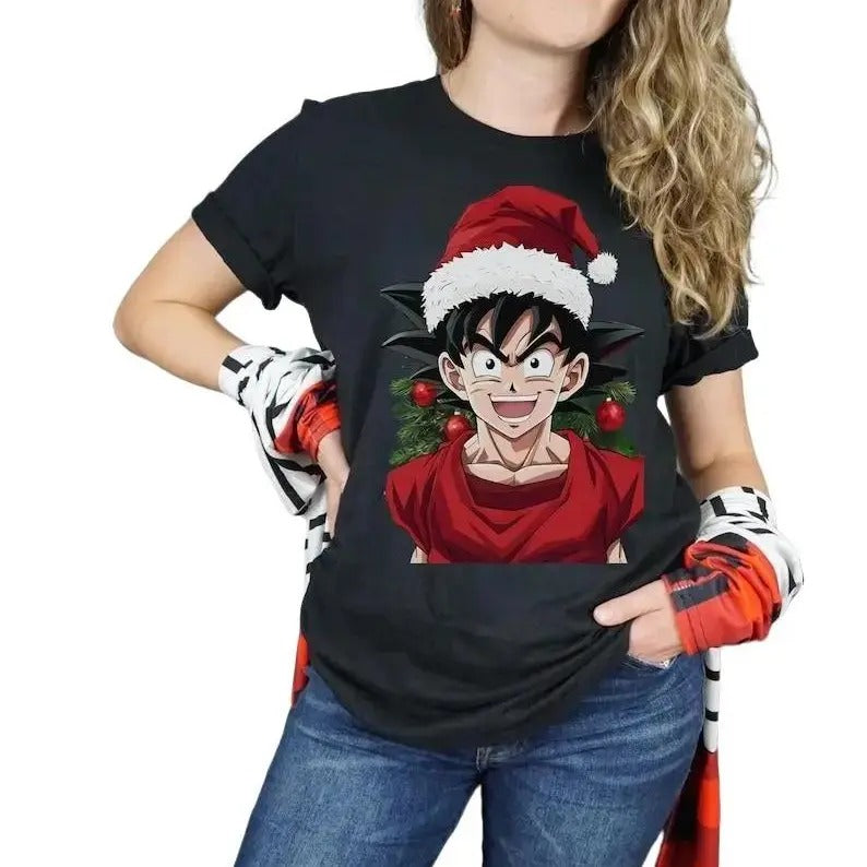 Goku Christmas Tee, Saiyan Navidad, Anime Holiday Tshirt, Goku Tee, Zime Christmas Tshirts, Anime Christmas Gifts,Winter,...