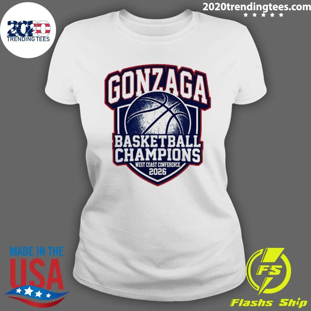 Gonzaga Bulldogs Basketball Champions West Coast Conference 2026 Shirt