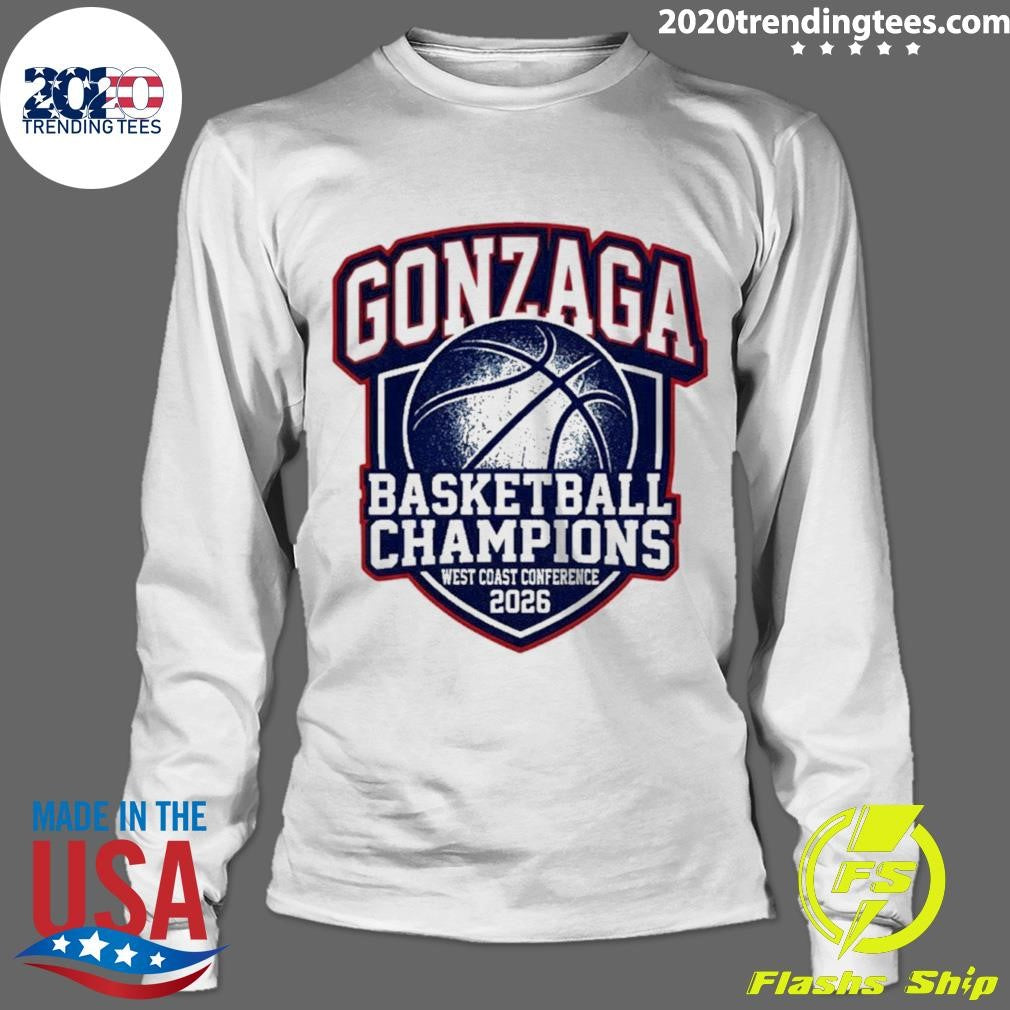 Gonzaga Bulldogs Basketball Champions West Coast Conference 2026 Shirt