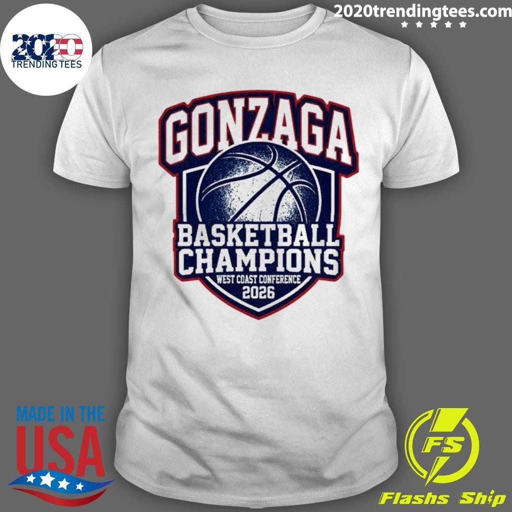 Gonzaga Bulldogs Basketball Champions West Coast Conference 2026 Shirt