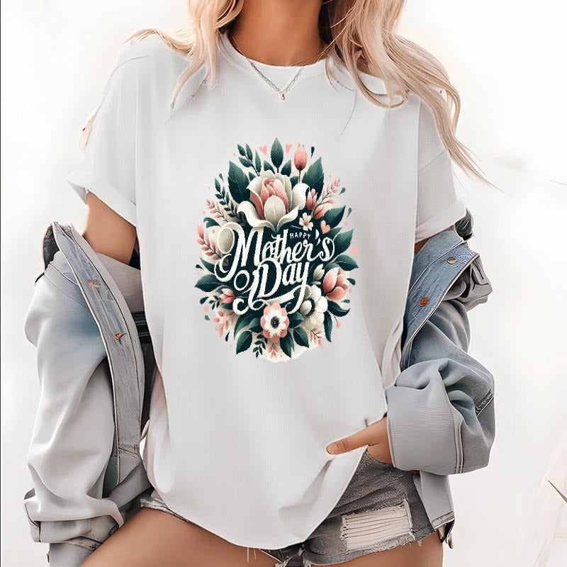 Gorgeous Floral "Happy Mother's Day" Graphic Shirt for a Festive Look Hoodie, Sweatshirt | PodTeesHub.com