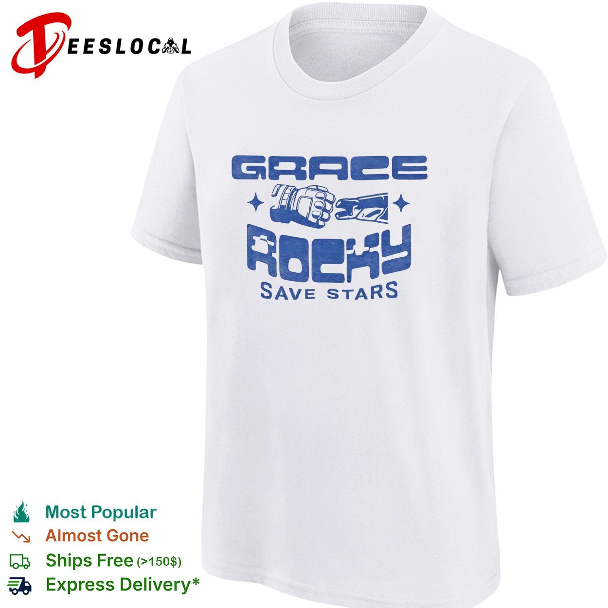 Grace and Rocky fist bump Project Hail Mary shirt