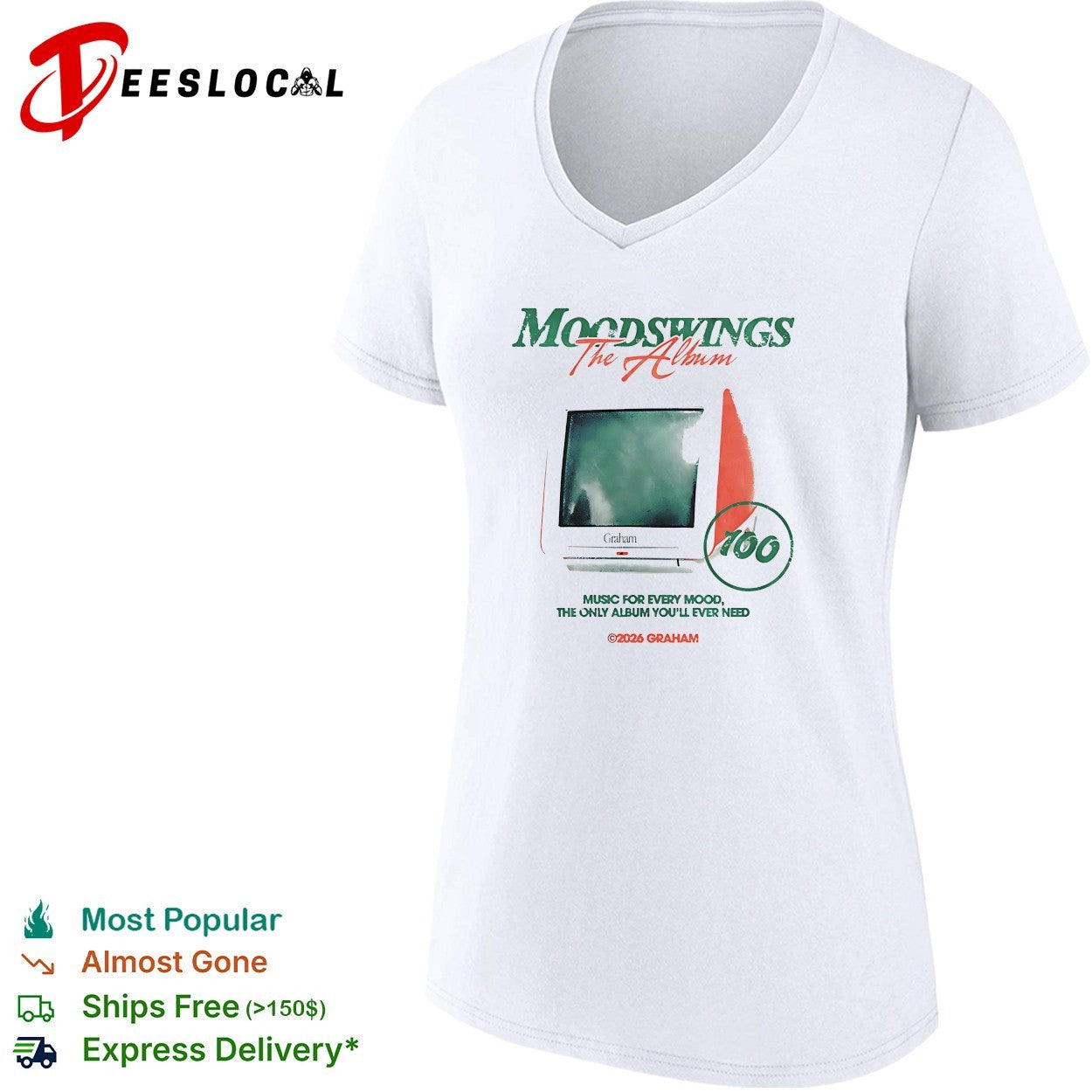 Graham Moodswings the album computer monitor 100 shirt