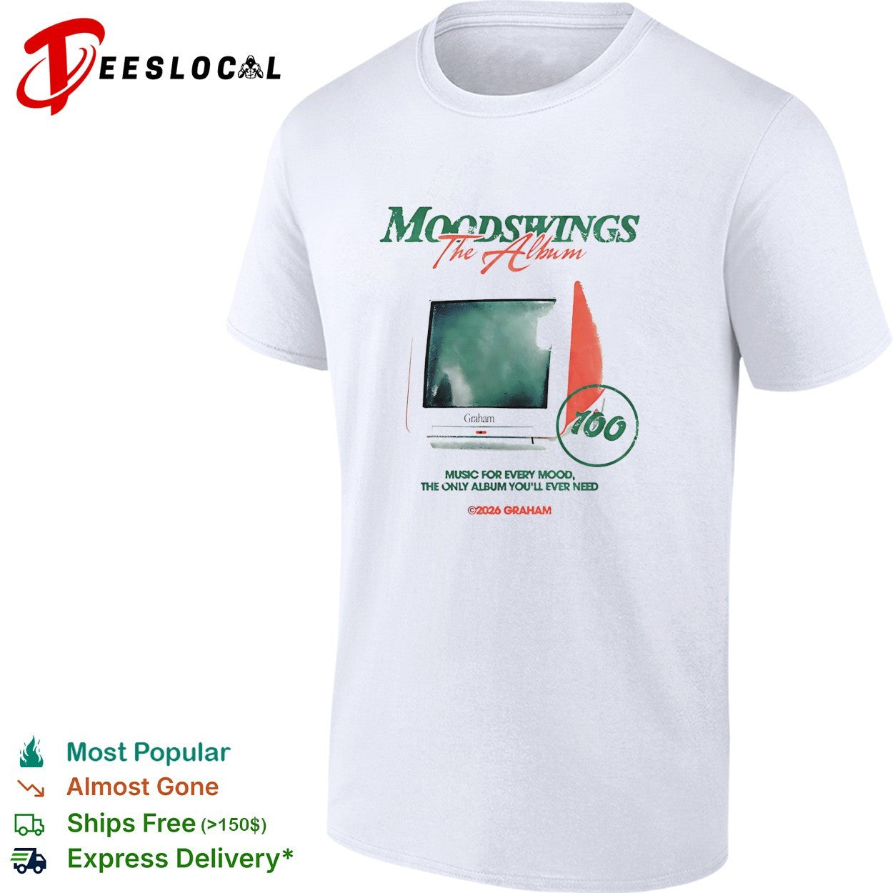 Graham Moodswings the album computer monitor 100 shirt