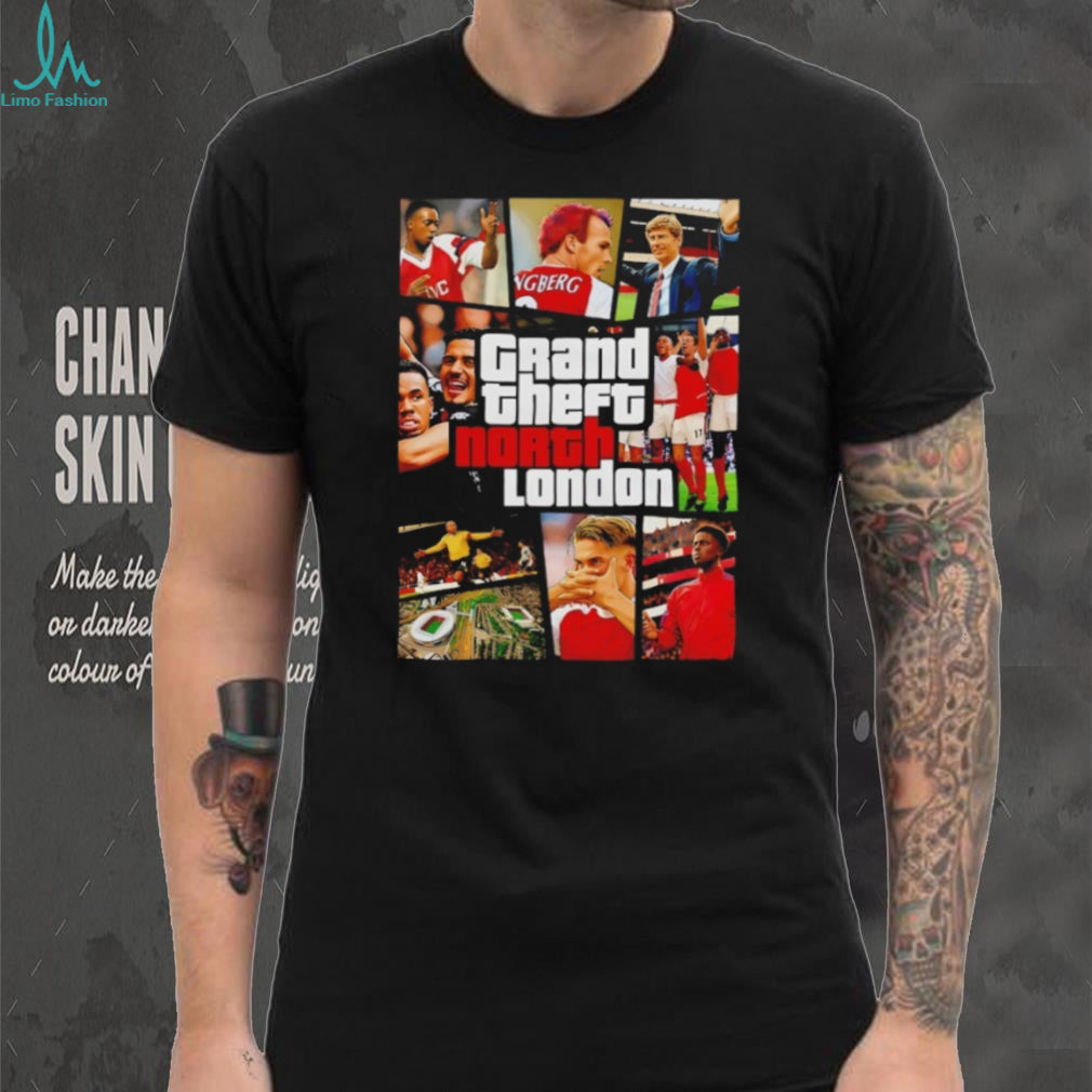 Grand Theft North London Arsenal Football Club Gaming Style T Shirt