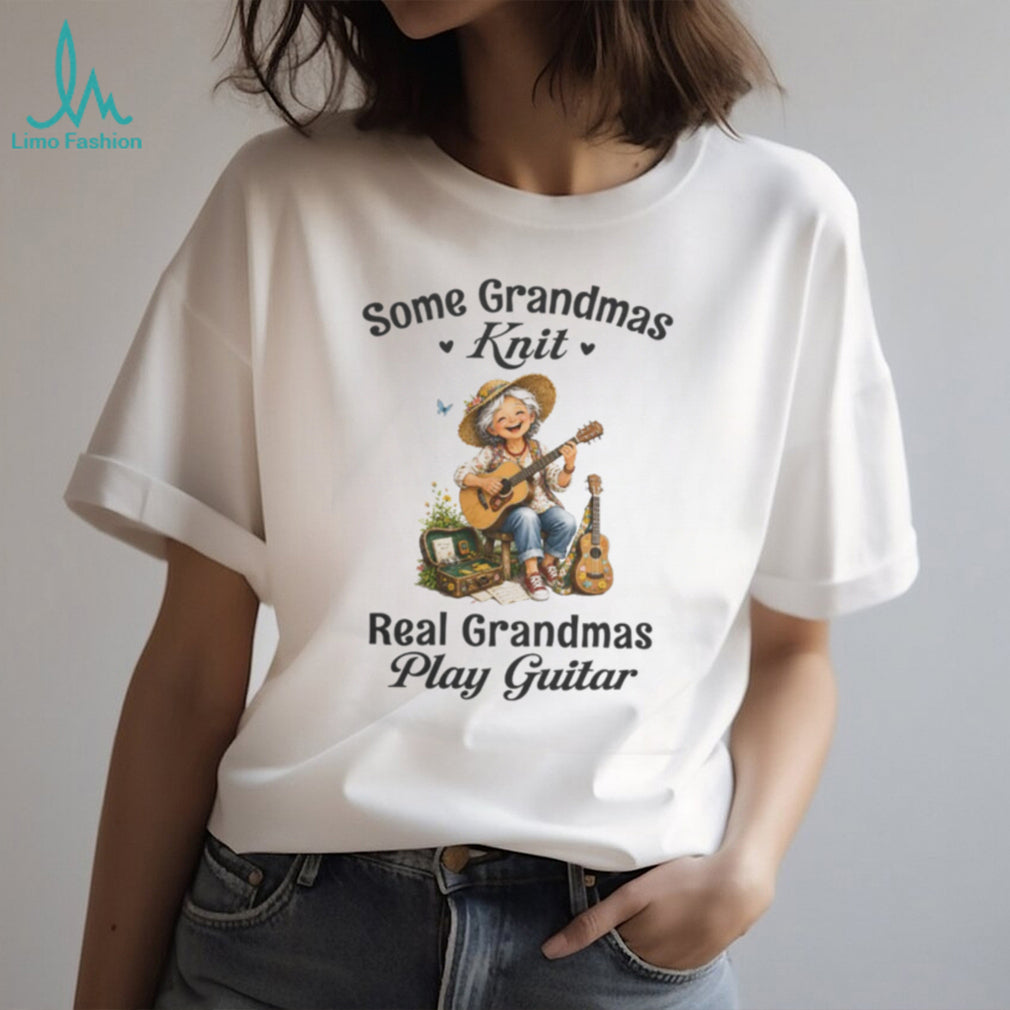 Grandma Playing Guitar Musical Musician Hobby T Shirt