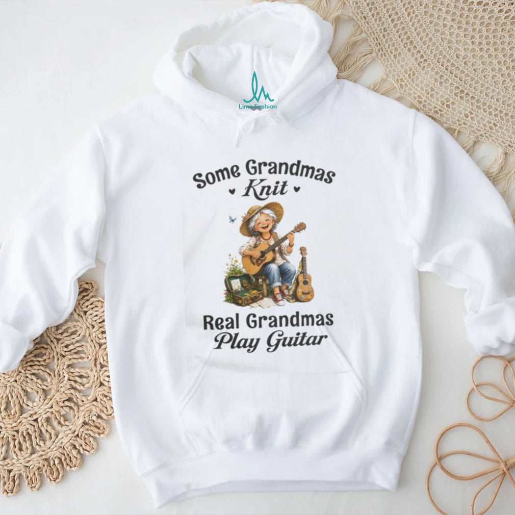 Grandma Playing Guitar Musical Musician Hobby T Shirt