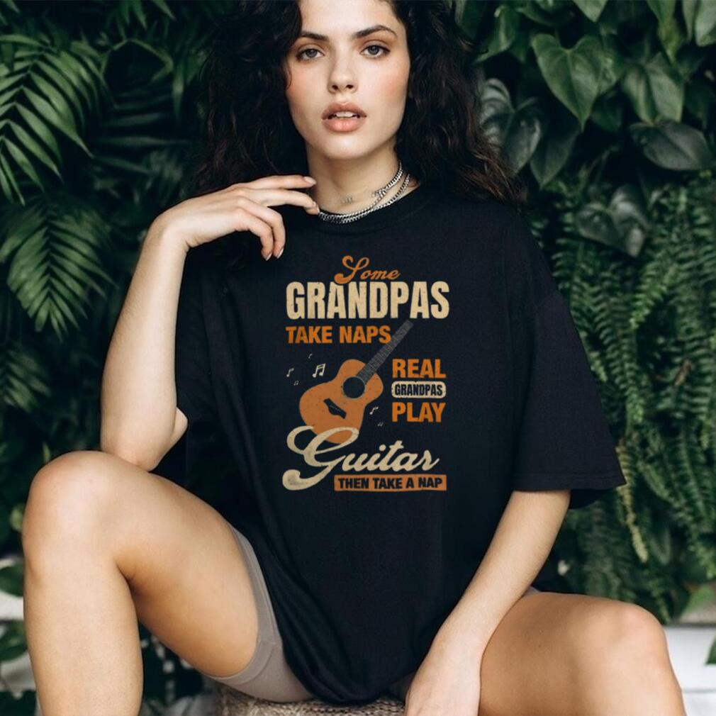 Grandpa Playing Guitar Naps Musical Musician Hobby T Shirt