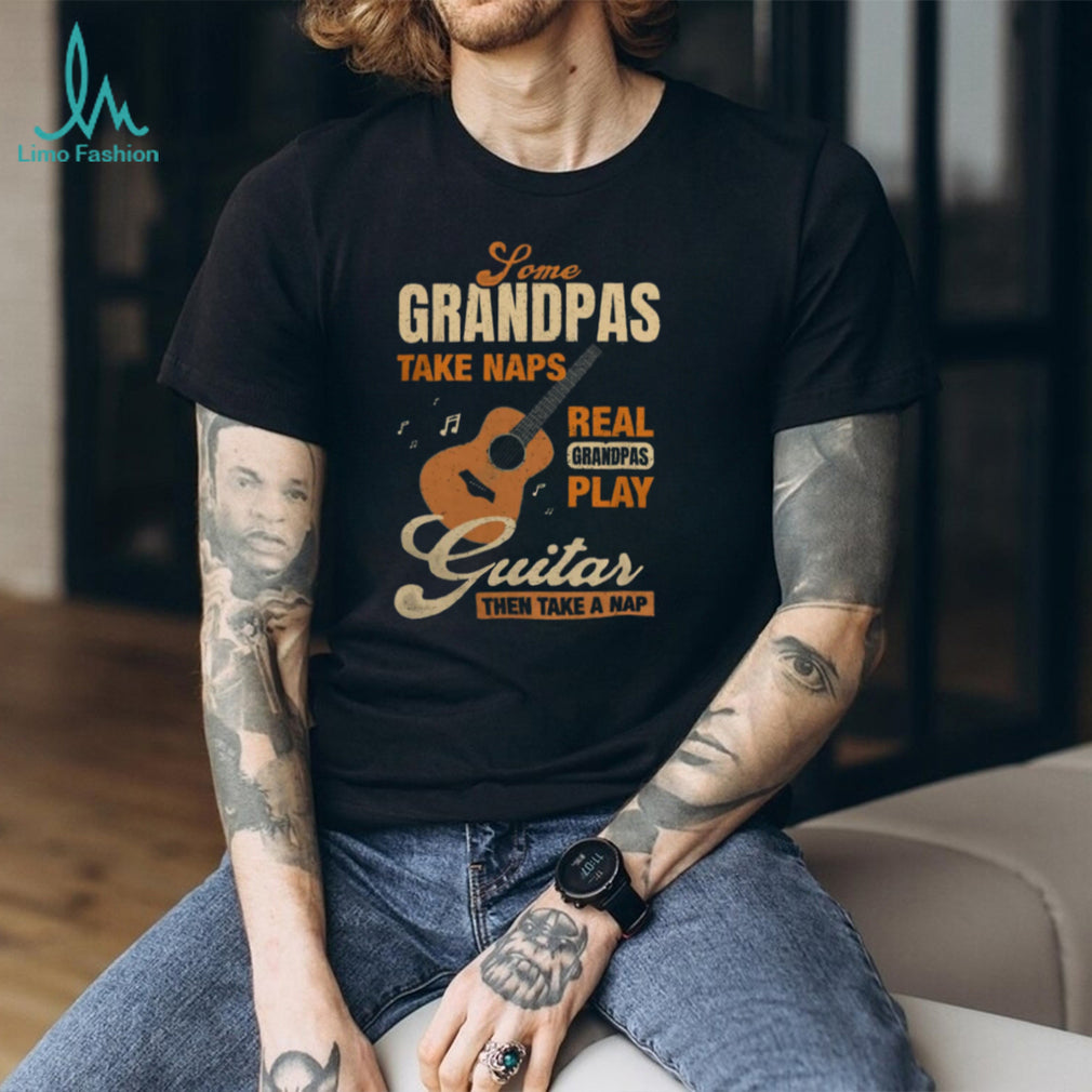 Grandpa Playing Guitar Naps Musical Musician Hobby T Shirt