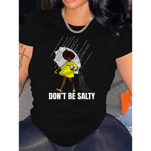 Graphic & Slogan Print Crew Neck T-Shirt, Casual Short Sleeve Top For Spring & Summer, Women's Clothing Hoodie, Sweatshirt